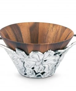 Arthur Court Salad Bowls Magnolia Wood Tall Salad Bowl