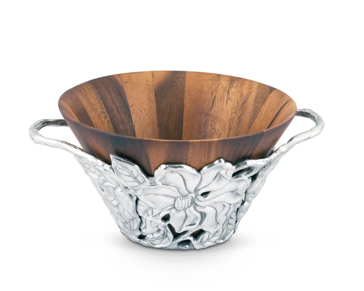 Arthur Court Salad Bowls Magnolia Wood Tall Salad Bowl