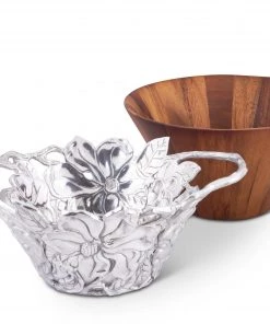 Arthur Court Salad Bowls Magnolia Wood Tall Salad Bowl
