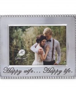 Arthur Court Miscellaneous Happy Wife Beaded Photo Frame