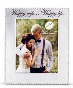 Arthur Court Miscellaneous Happy Wife Beaded Photo Frame