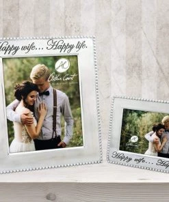 Arthur Court Miscellaneous Happy Wife Beaded Photo Frame