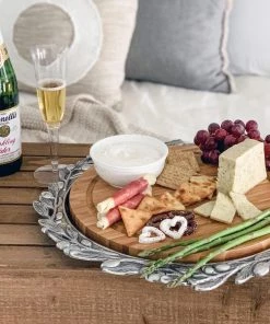 Arthur Court Olive Wood Cheese Set