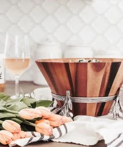 Arthur Court Olive Wood Salad Bowl