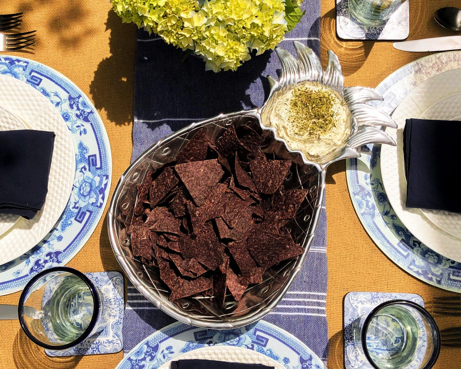 Arthur Court Pineapple Chip And Dip Tray Chip & Dip Sets