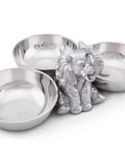 Arthur Court Elephant Three-Bowl Server
