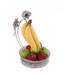 Arthur Court Monkey Banana Holder With Bowl