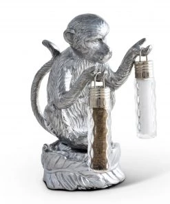 Arthur Court Safari Monkey Hanging Salt And Pepper Set