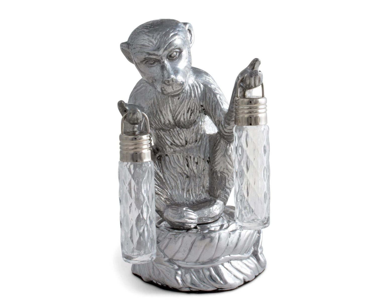 Arthur Court Safari Monkey Hanging Salt And Pepper Set