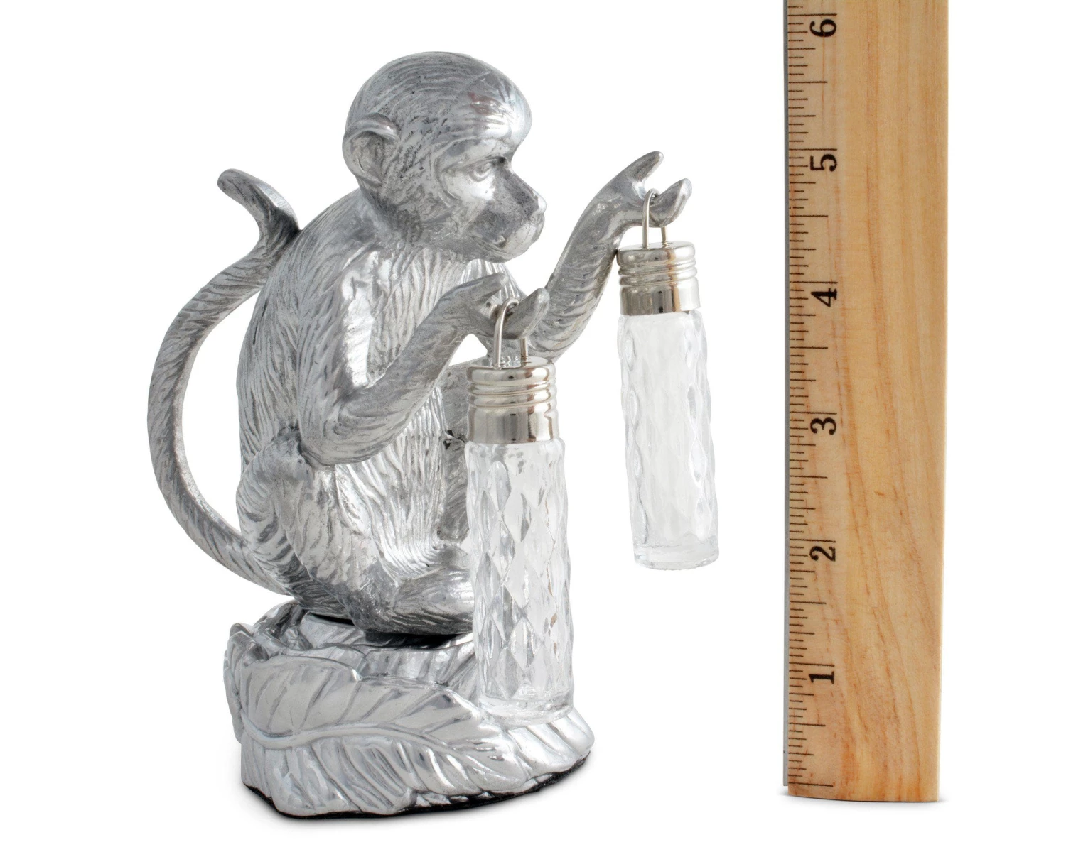 Arthur Court Safari Monkey Hanging Salt And Pepper Set