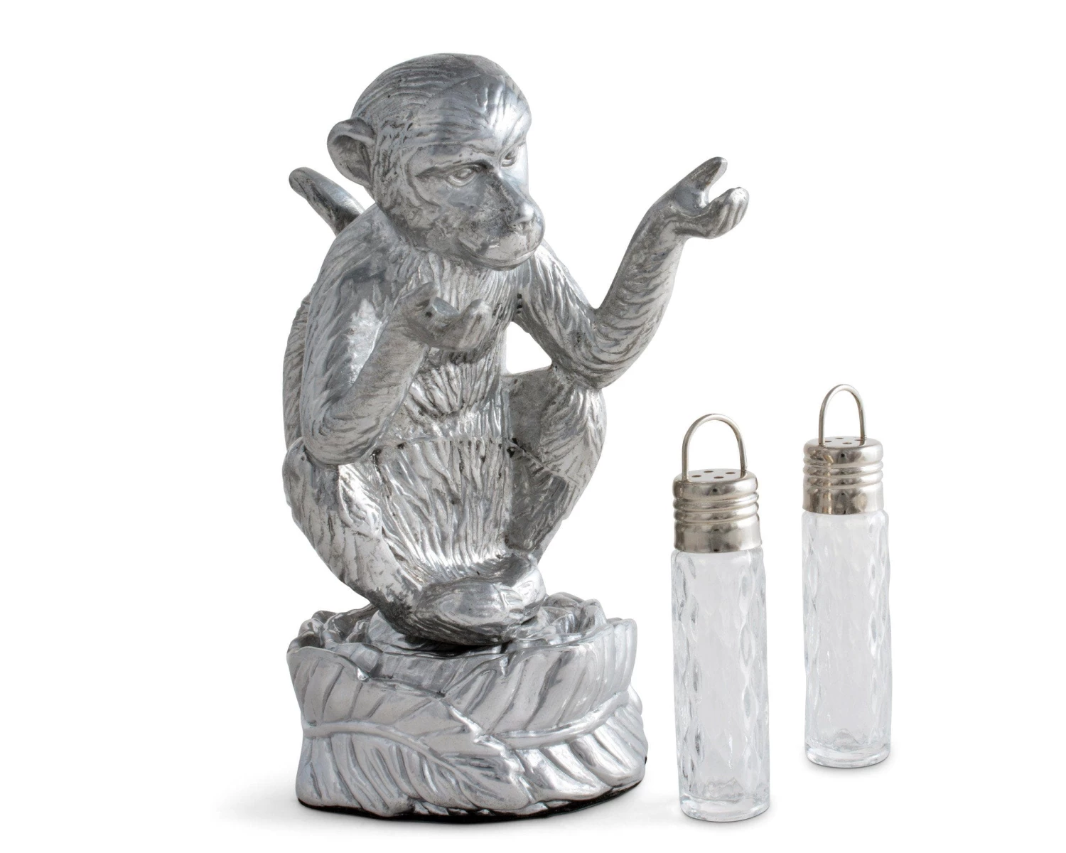 Arthur Court Safari Monkey Hanging Salt And Pepper Set