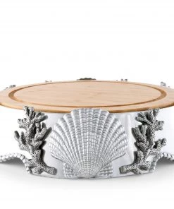 Arthur Court Coastal Wood Cheese Pedestal Cheese Boards & Cheese Sets