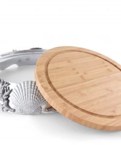 Arthur Court Coastal Wood Cheese Pedestal Cheese Boards & Cheese Sets