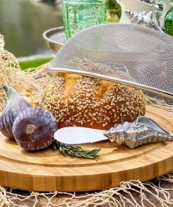 Arthur Court Conch Shell 3 Piece Picnic Cheese Board / Spreader Cheese Boards & Cheese Sets