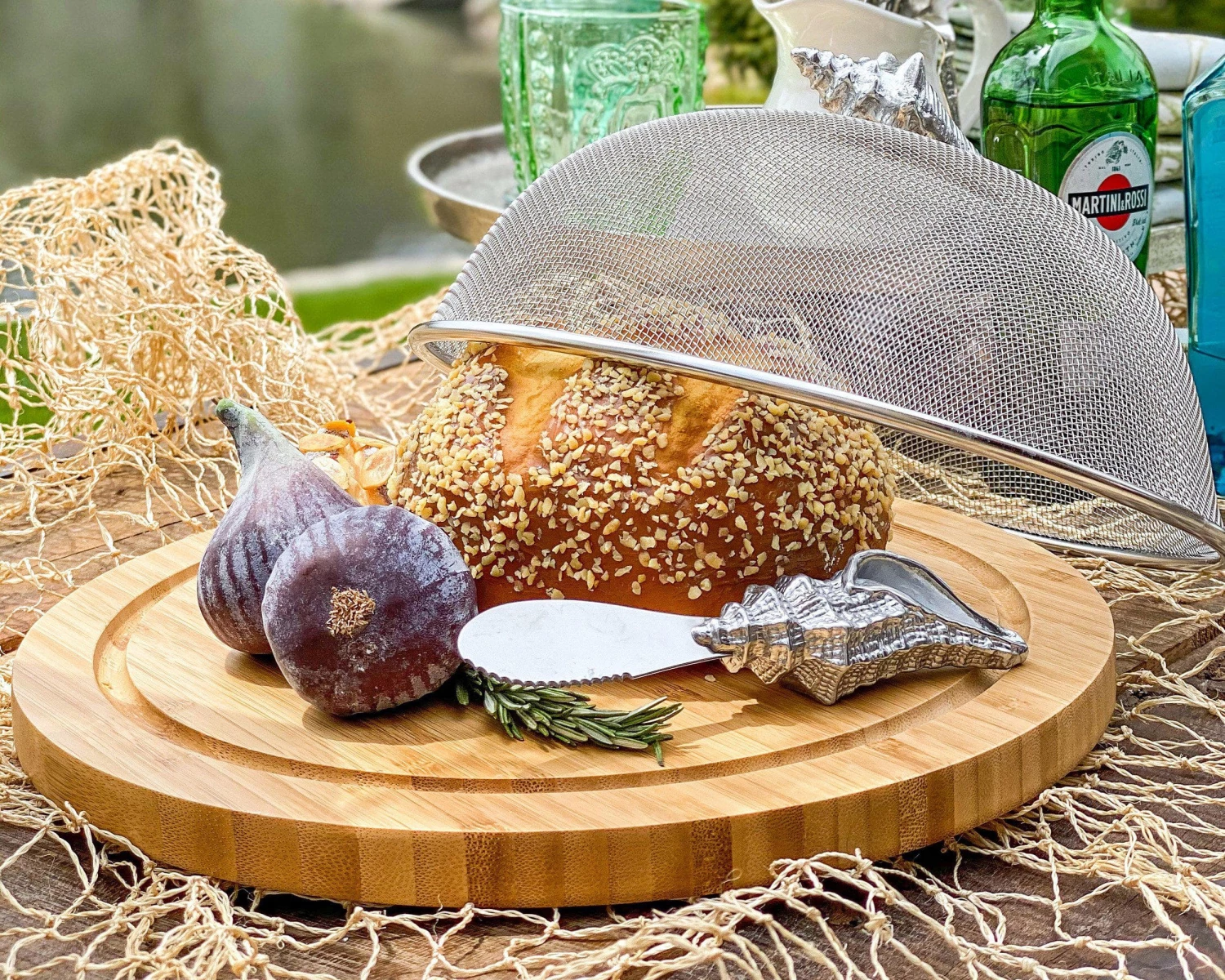 Arthur Court Conch Shell 3 Piece Picnic Cheese Board / Spreader Cheese Boards & Cheese Sets