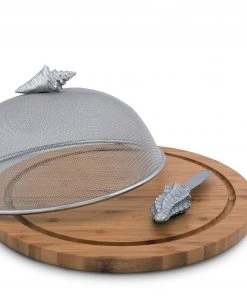 Arthur Court Conch Shell 3 Piece Picnic Cheese Board / Spreader Cheese Boards & Cheese Sets