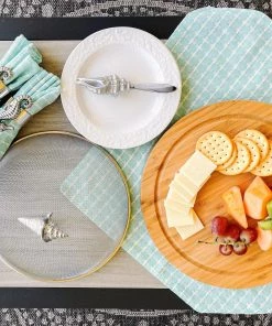 Arthur Court Conch Shell 3 Piece Picnic Cheese Board / Spreader Cheese Boards & Cheese Sets