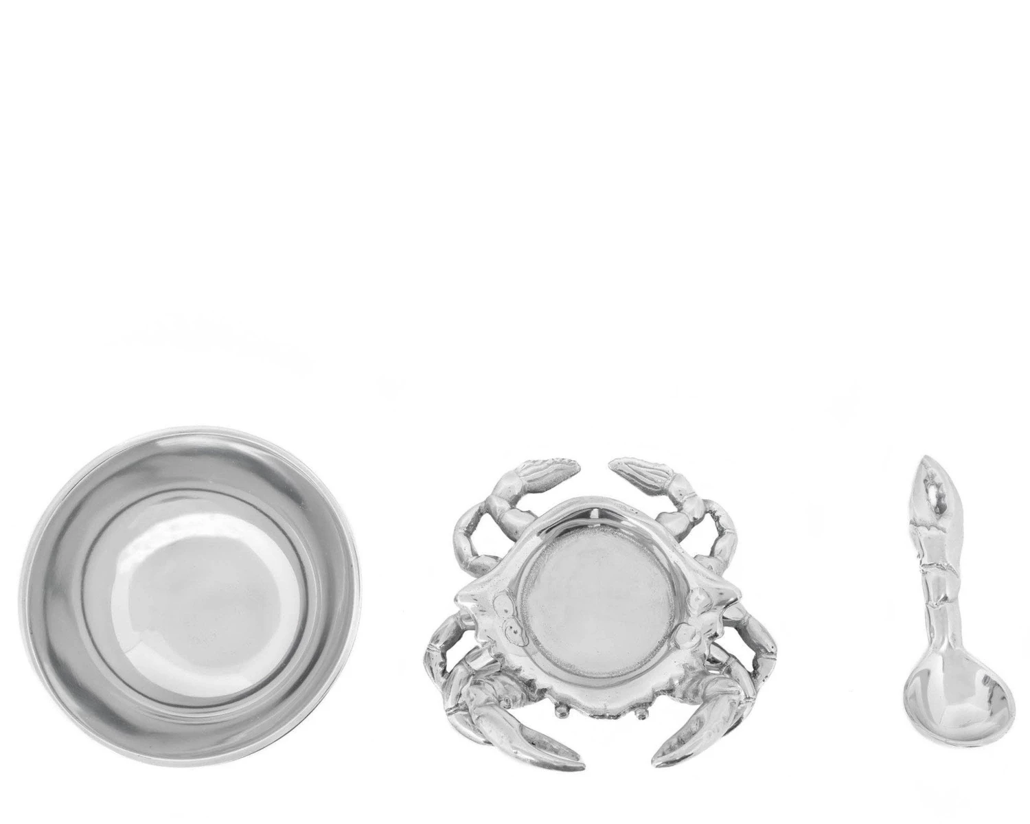 Arthur Court Crab 3-Piece Condiment Set