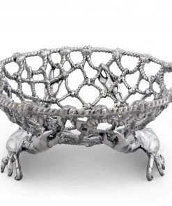 Arthur Court Serving Bowls Crab And Net Fruit Basket