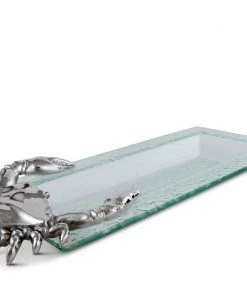 Arthur Court Oblong Trays Crab Glass Oblong Tray