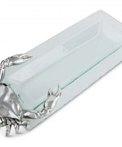 Arthur Court Oblong Trays Crab Glass Oblong Tray
