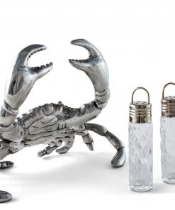 Arthur Court Salt & Pepper Sets Crab Hanging Salt And Pepper Set