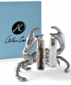 Arthur Court Salt & Pepper Sets Crab Hanging Salt And Pepper Set