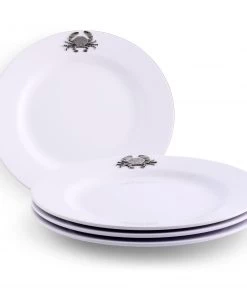 Arthur Court Crab Melamine Lunch Plates - Set Of 4
