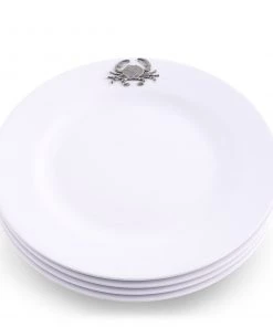 Arthur Court Crab Melamine Lunch Plates - Set Of 4