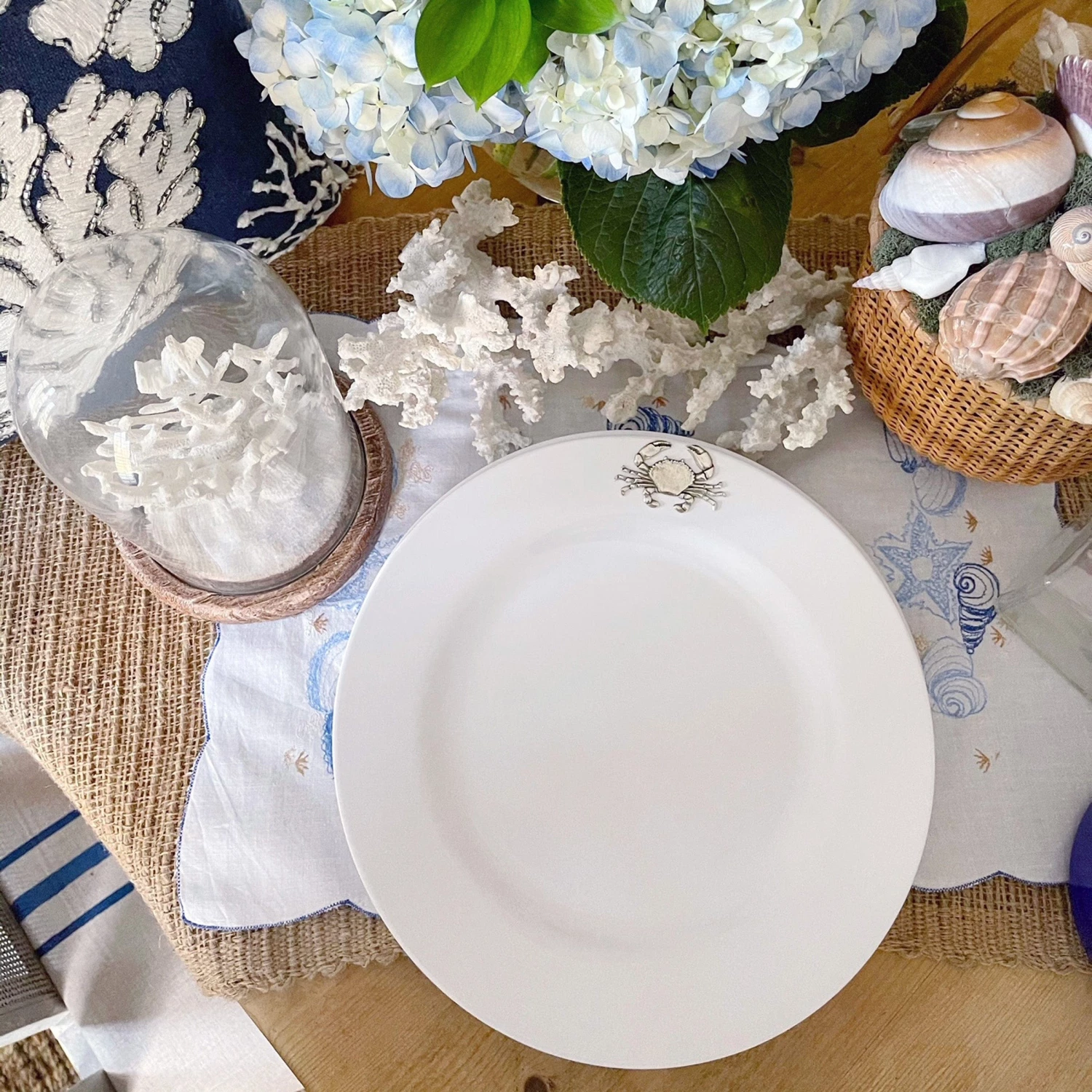 Arthur Court Crab Melamine Lunch Plates - Set Of 4