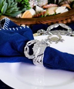 Arthur Court Crab Napkin Rings - Set Of 4