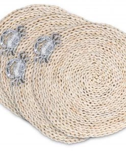 Arthur Court Crab Twisted Seagrass Placemats - Set Of 4 Plates