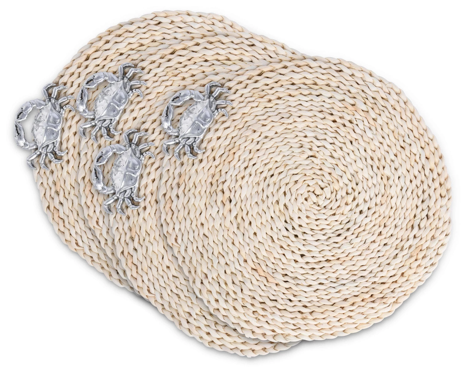 Arthur Court Crab Twisted Seagrass Placemats - Set Of 4 Plates