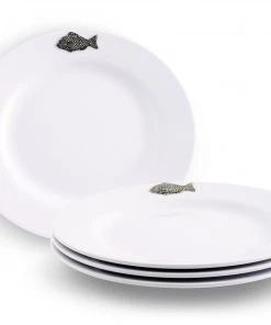 Arthur Court Fish Melamine Lunch Plates - Set Of 4