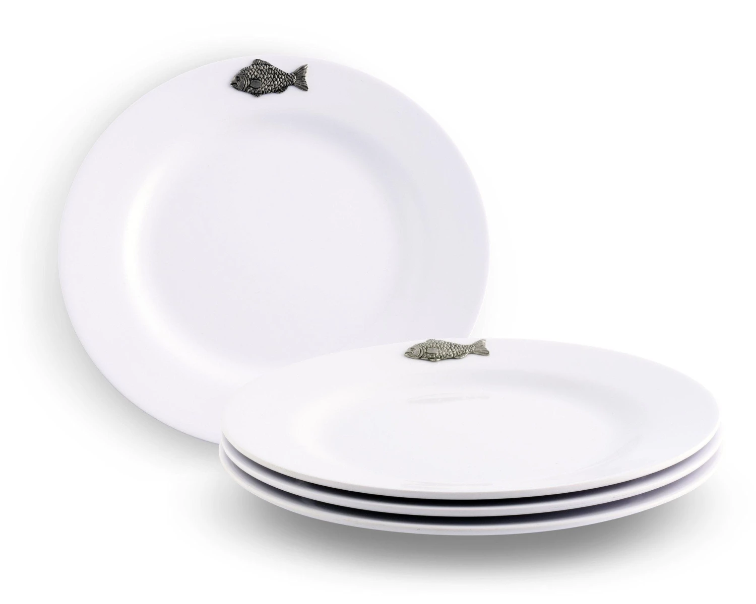 Arthur Court Fish Melamine Lunch Plates - Set Of 4
