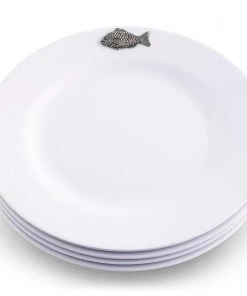Arthur Court Fish Melamine Lunch Plates - Set Of 4