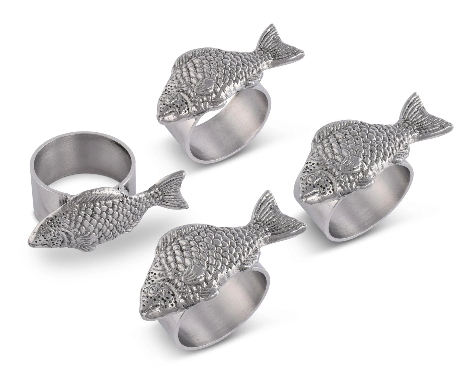 Arthur Court Fish Napkin Rings - Set Of 4