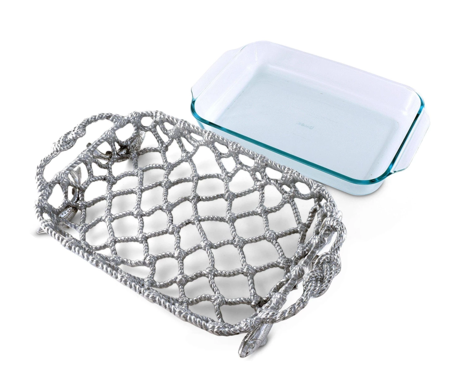 Arthur Court Fish Net Casserole / Pyrex Holder