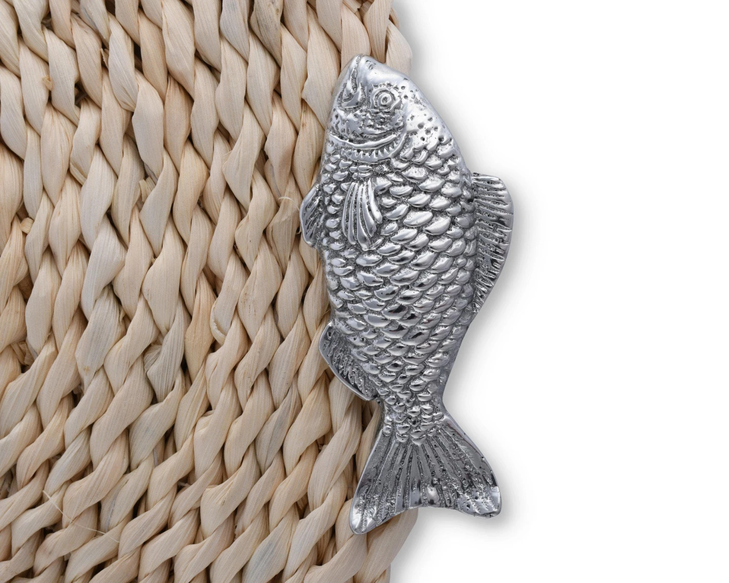 Arthur Court Fish Twisted Seagrass Placemats - Set Of 4 Napkin Rings