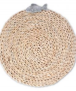 Arthur Court Fish Twisted Seagrass Placemats - Set Of 4 Napkin Rings