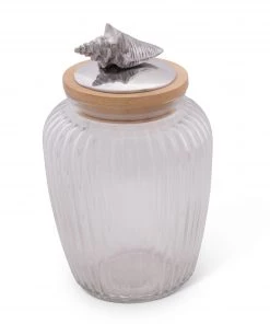Arthur Court Shell Glass Canister