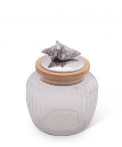 Arthur Court Shell Glass Canister