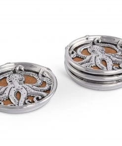 Arthur Court Octopus Drink Coaster Set Of 4