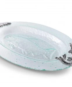 Arthur Court Platters Salmon Glass Platter