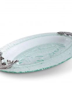 Arthur Court Platters Salmon Glass Platter