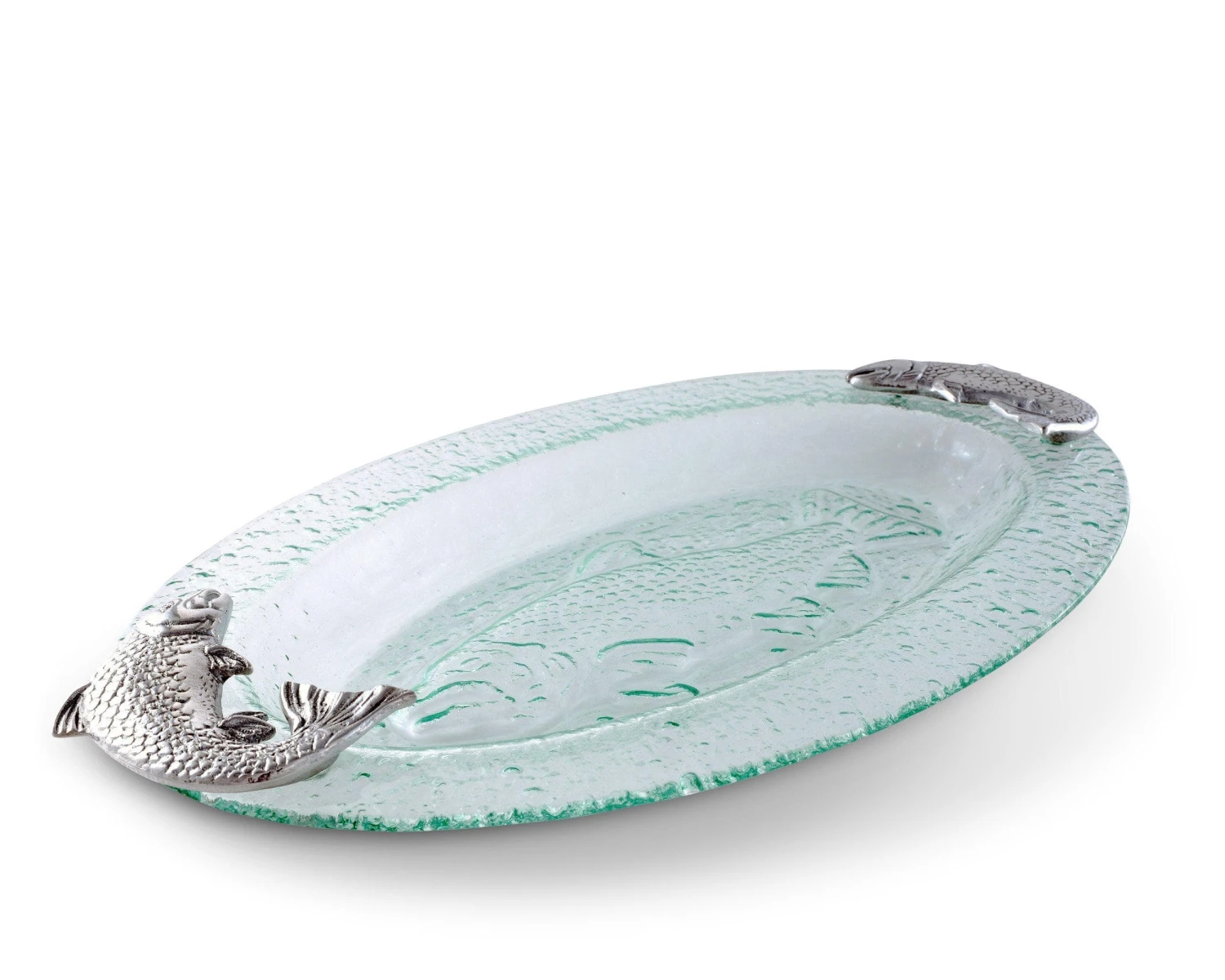 Arthur Court Platters Salmon Glass Platter
