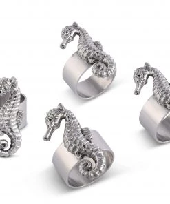 Arthur Court Sea Horse Napkin Rings - Set Of 4