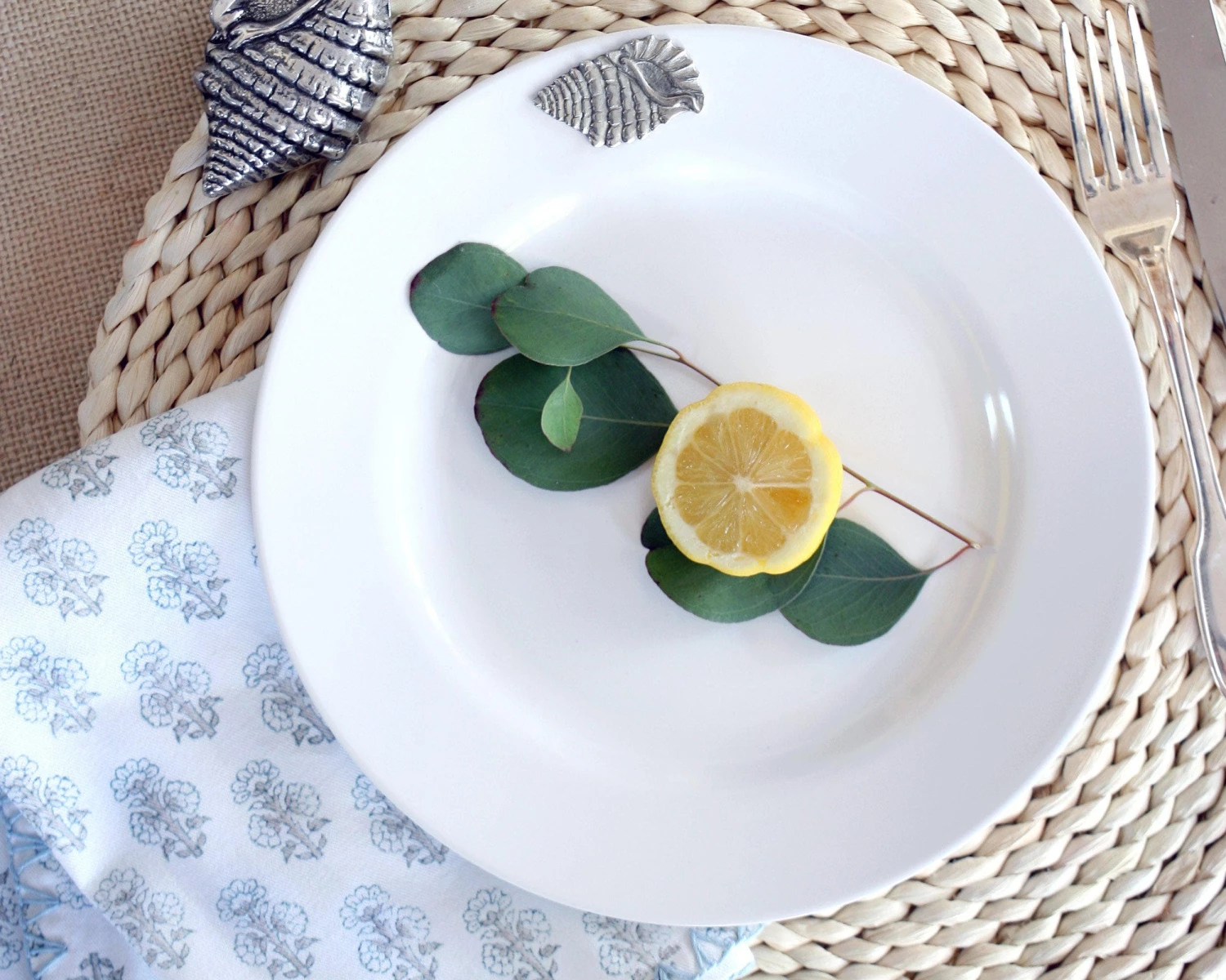 Arthur Court Sea Shell Melamine Lunch Plates - Set Of 4