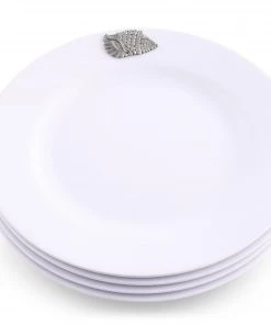 Arthur Court Sea Shell Melamine Lunch Plates - Set Of 4