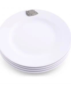 Arthur Court Sea Shell Melamine Lunch Plates - Set Of 4